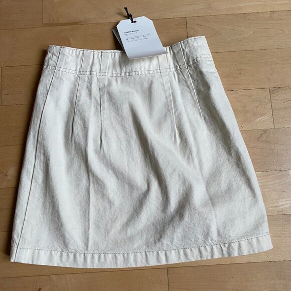 𝅺CURRENT/ELLIOTT BNWT White Jean Mini Wrap Skirt 25 - Picture 8 of 10